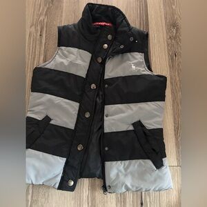 Women’s Black and Gray Puffer Vest